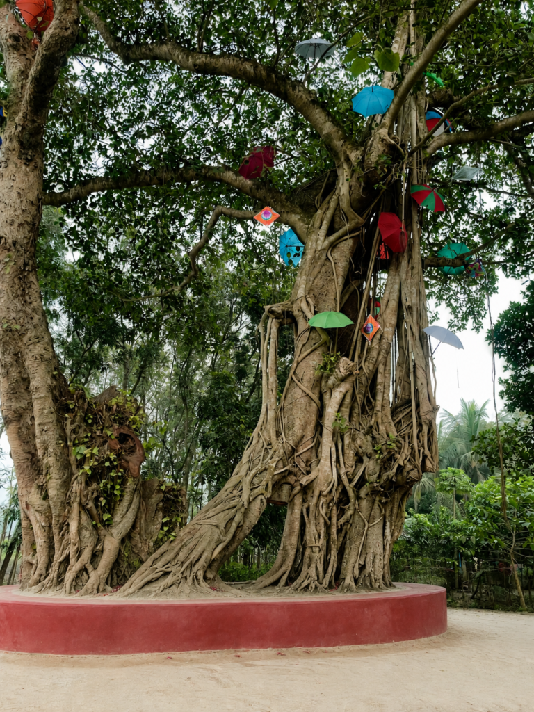 শতবর্ষী জোড়া গাছ